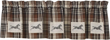 Derby Horse Patch Lined Valance Set of 2 Park Designs - The Fox Decor